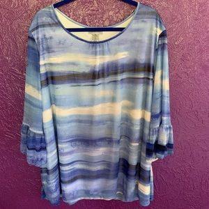 Catherine’s Blue Waves Blouse 3x